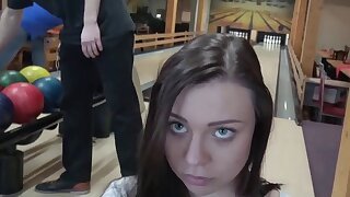 Dad-daughter blowjob in a public place
